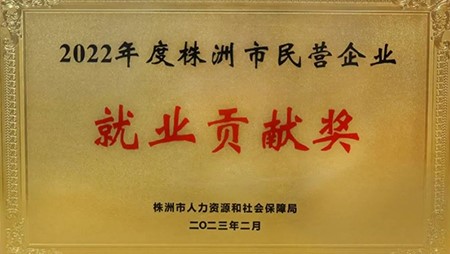 喜訊｜西迪榮獲2022年株洲民營企業(yè)就業(yè)貢獻(xiàn)獎